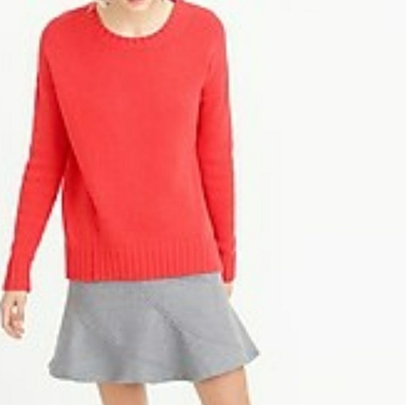 J. Crew Red Tunic Sweater Holiday 15 - Picture 1 of 5